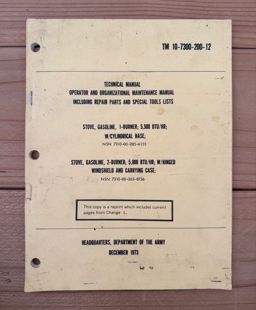 ケ*ウ様 US SMP 1980 STOVE GASOLINE BURNER