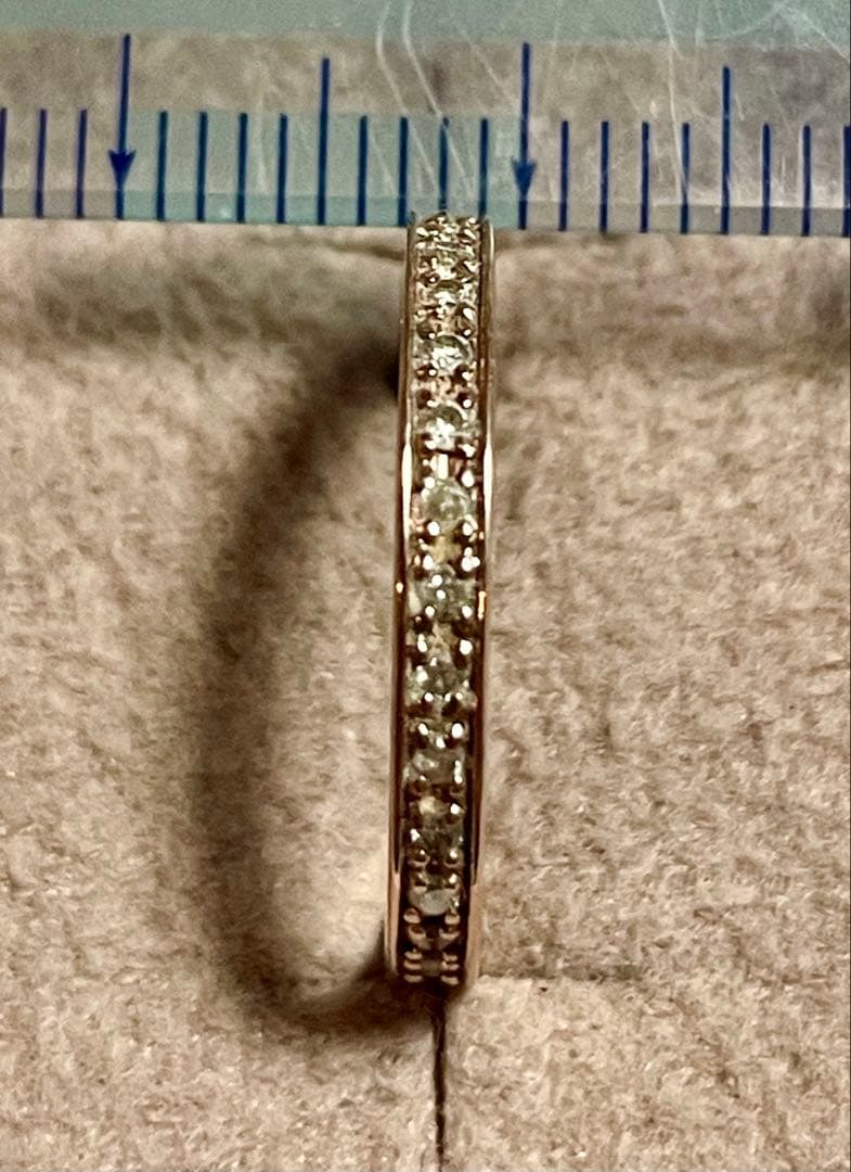 k10金 フルエタニティ ダイヤモンド 0.20ct リング 指輪