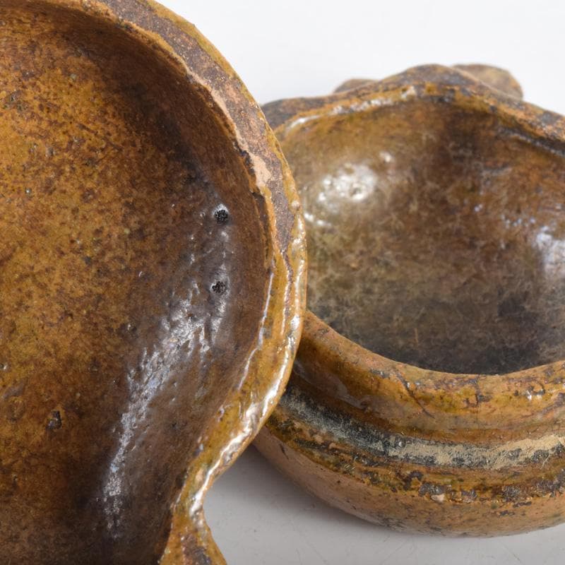 おーたぬフェスタ　茶道具　黄瀬戸　宝珠香合　時代箱　V　7206