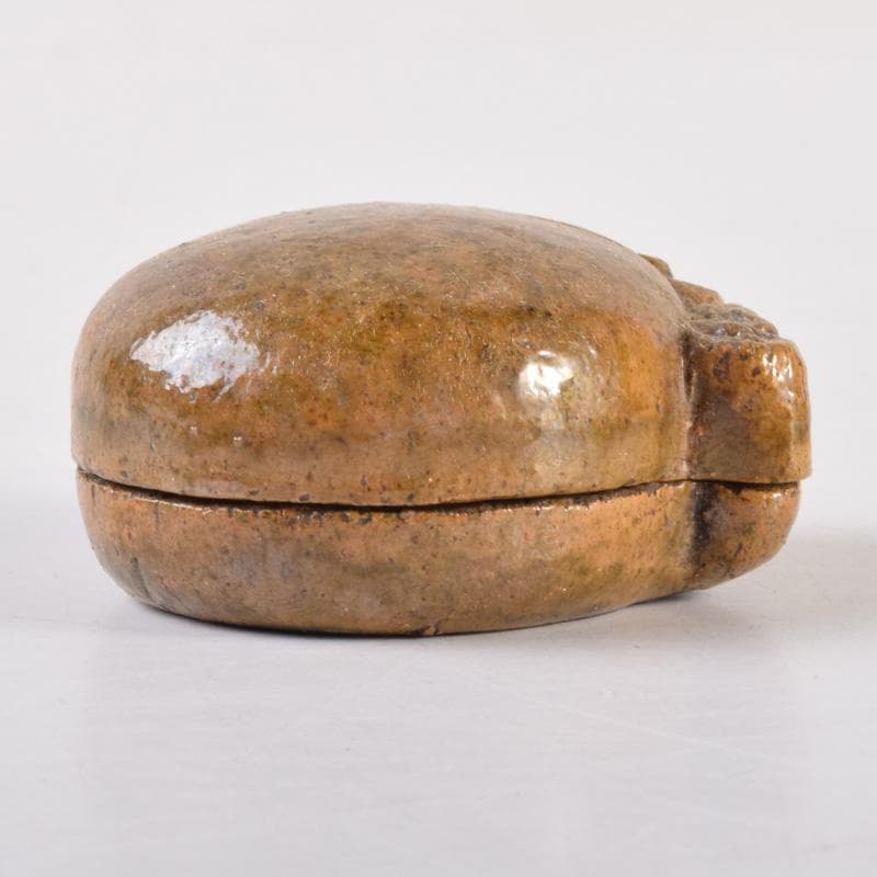 おーたぬフェスタ　茶道具　黄瀬戸　宝珠香合　時代箱　V　7206