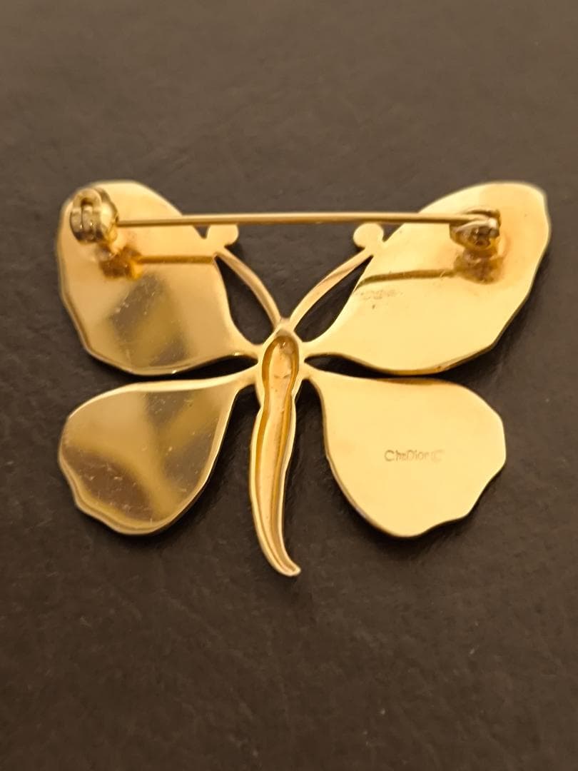 ヴィンテージ ディオール Dior バタフライモチーフ ブローチ