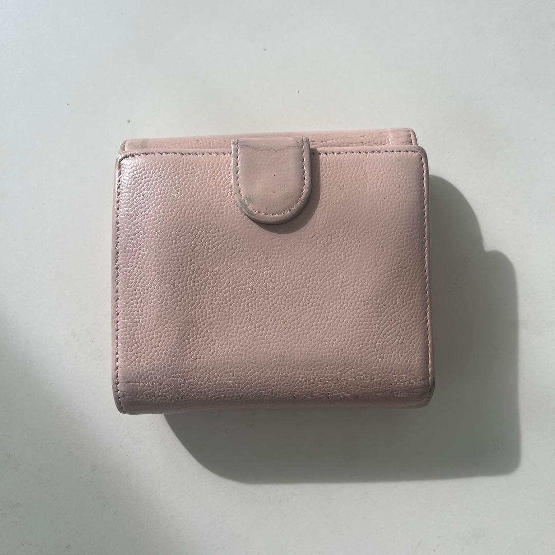 シャネル 財布 二つ折り ベビーピンク