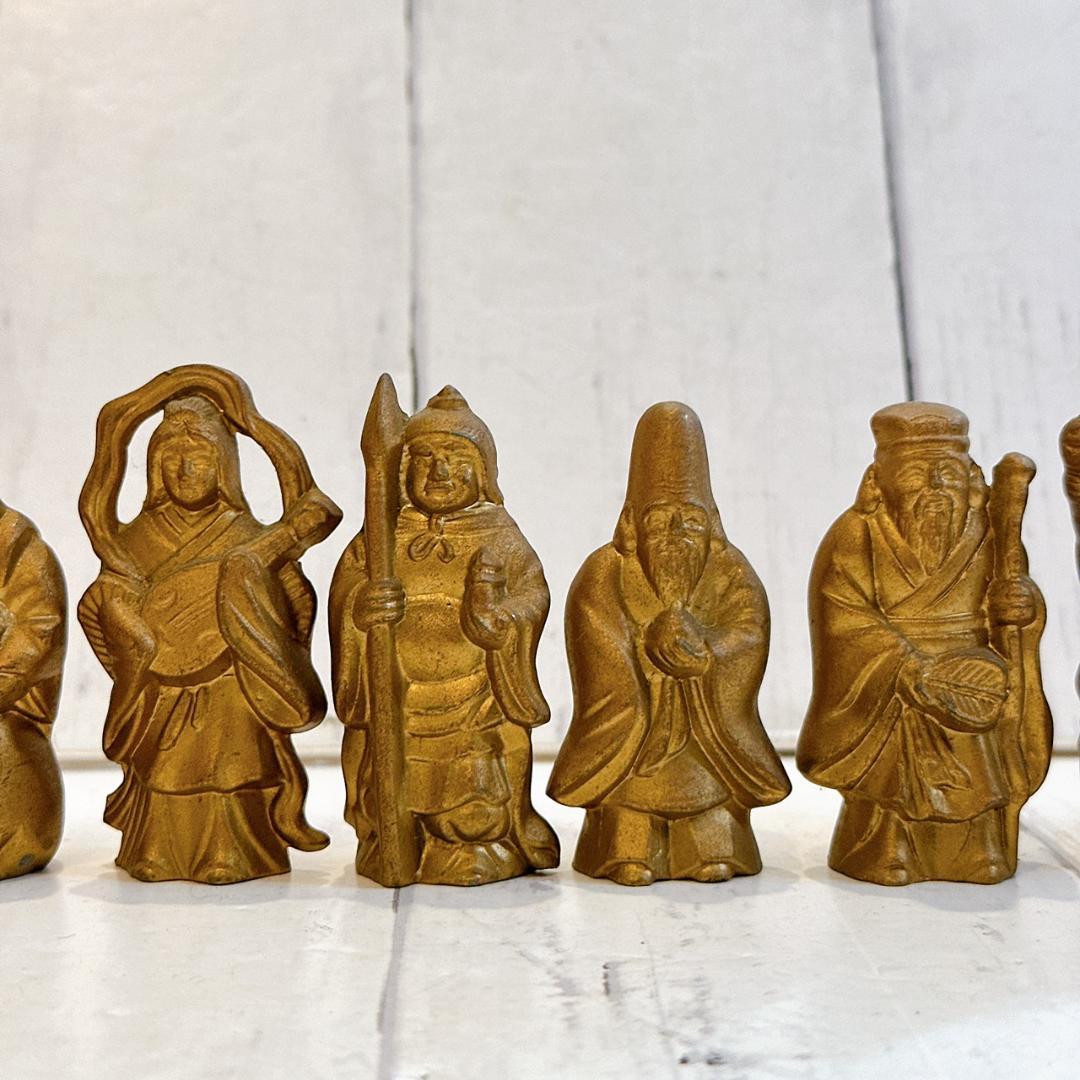 七福神　真鍮　7体セット！あわせて1127グラム！かなりずっしりとしています。