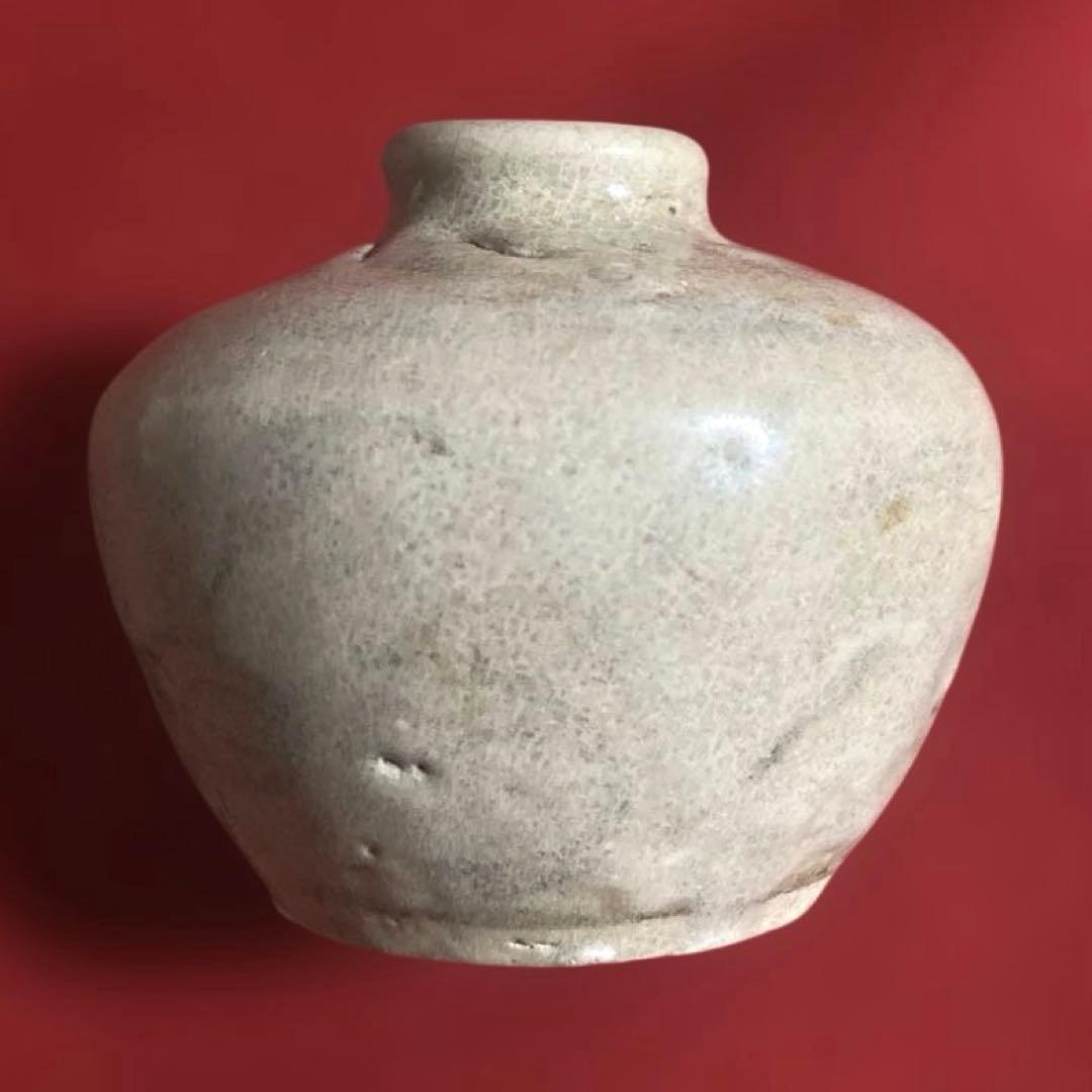 J-43 高麗油壷　李朝　紛青沙器　古壺　骨董品　インテリア雑貨　美術品　工芸品