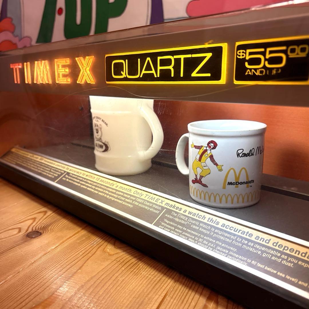 1970年代　タイメックス　ライトアップショーケース　ファイヤーキング　シェルフ