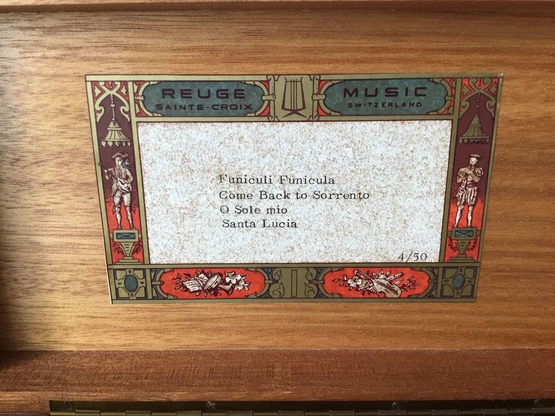 お値下げ♪レア‼︎ リュージュ イタリア歌曲４曲　　　　　オルゴール50弁