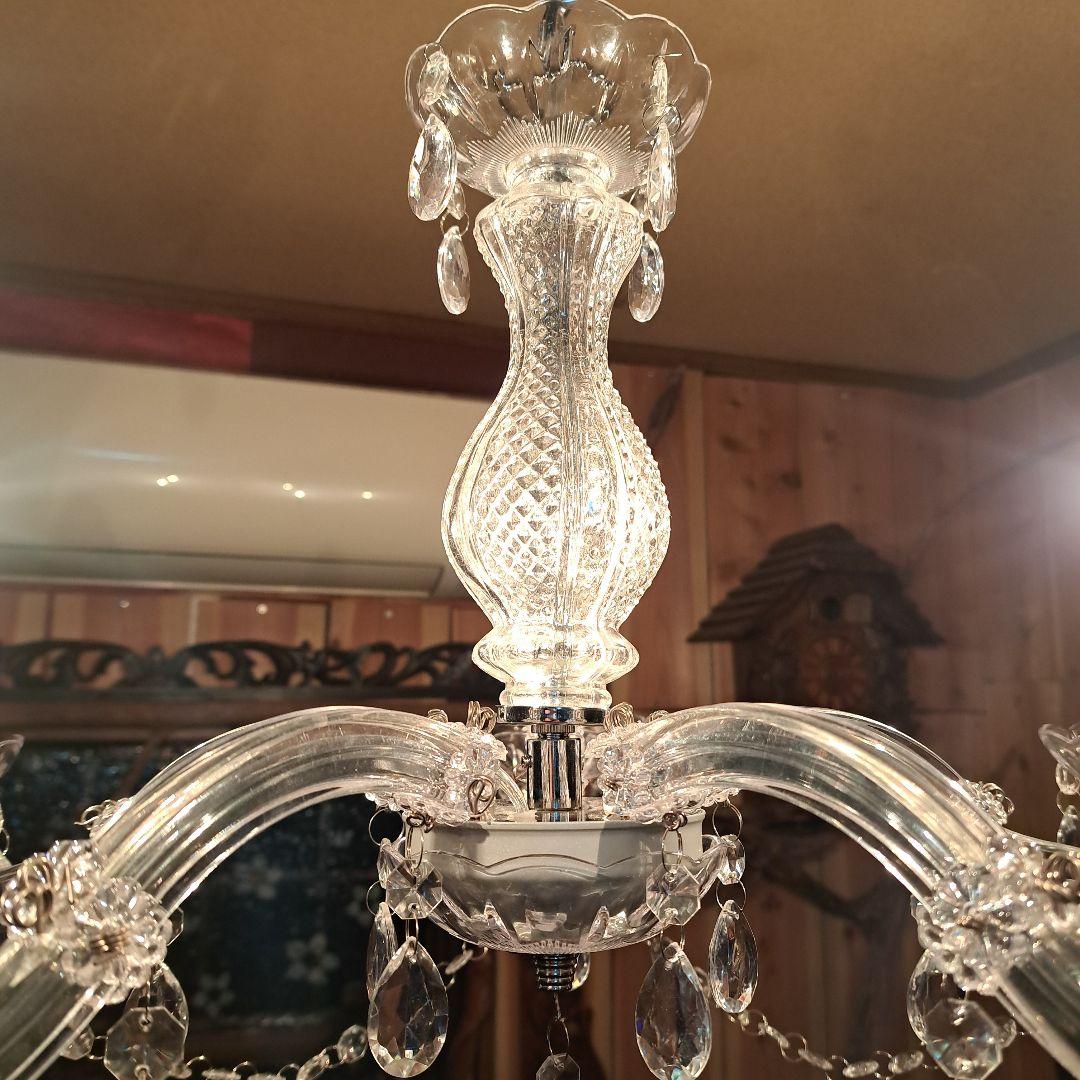 ♡♡新品未使用　エグロ．ジャパン　クリスタルガラスシャンデリア５灯♡♡