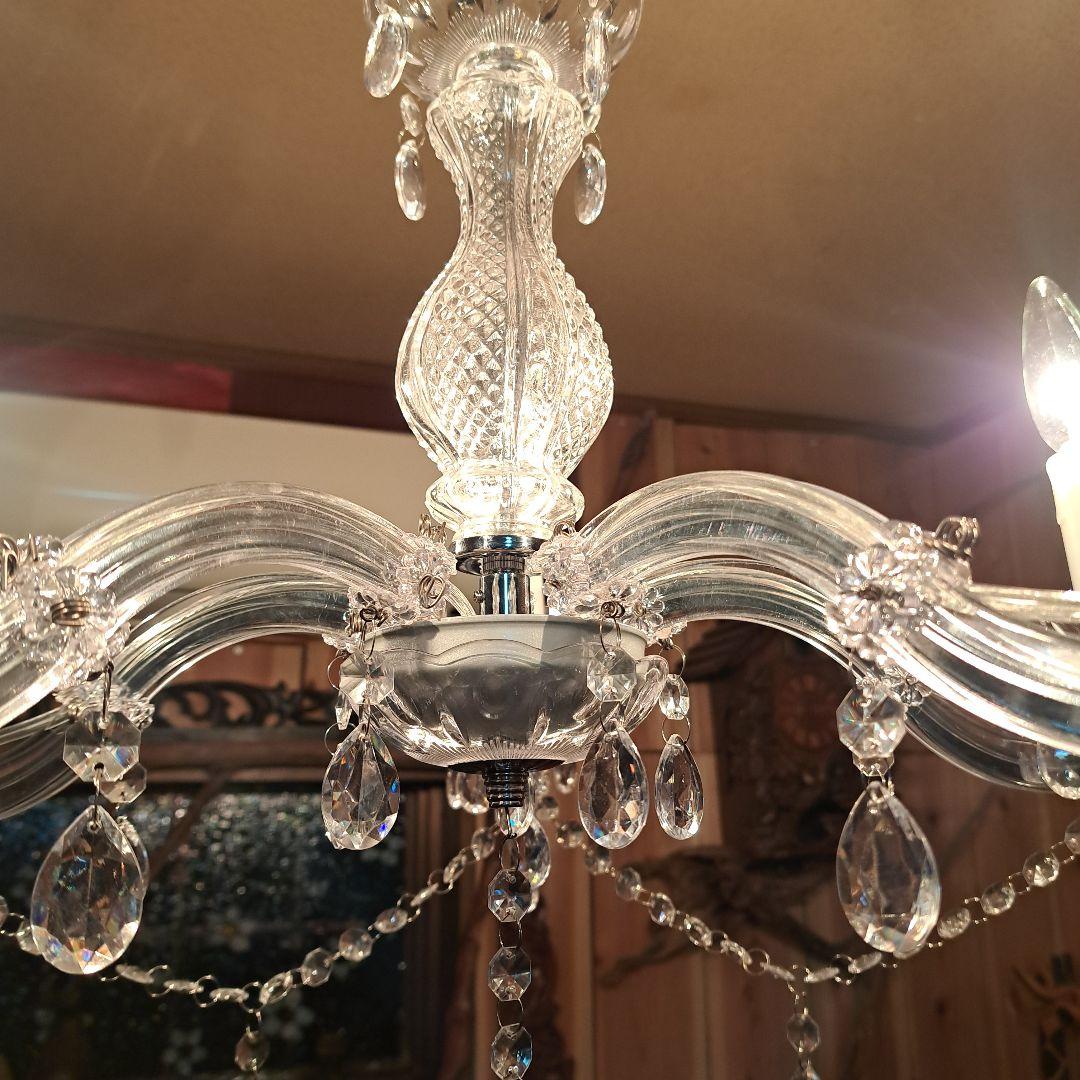 ♡♡新品未使用　エグロ．ジャパン　クリスタルガラスシャンデリア５灯♡♡