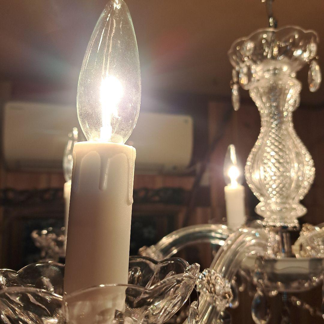 ♡♡新品未使用　エグロ．ジャパン　クリスタルガラスシャンデリア５灯♡♡