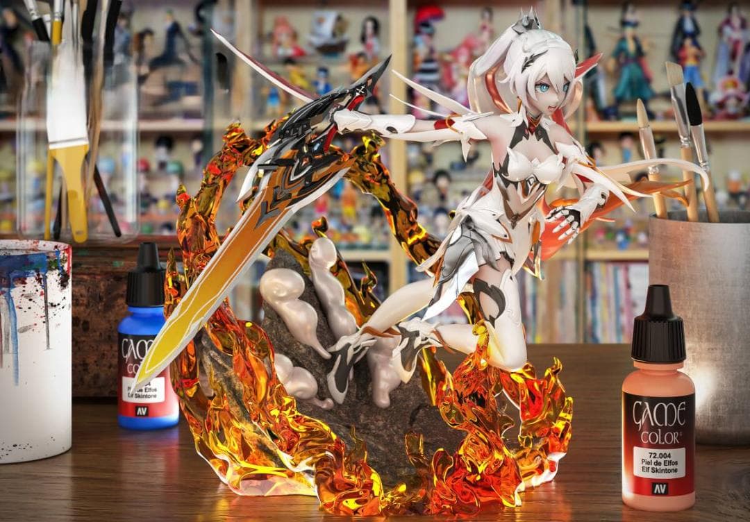 キアナ・カスラナ　薪炎の律者　崩壊3rd　25ｃｍ　未塗装未組立　ガレキ