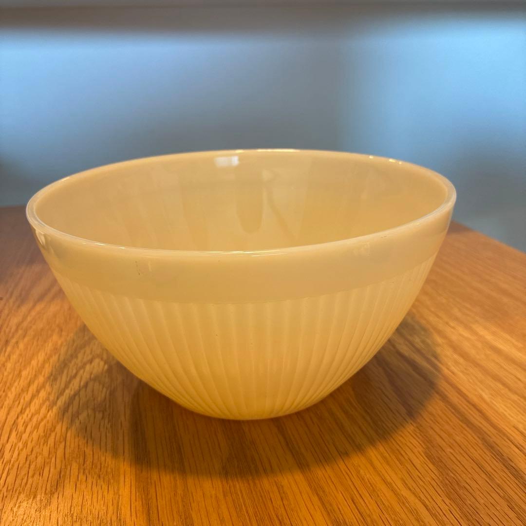 ファイヤーキング　リブドボウル　アイボリー