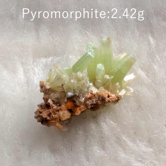 2.42g　緑鉛鉱　パイロモルファイト　鉱物標本