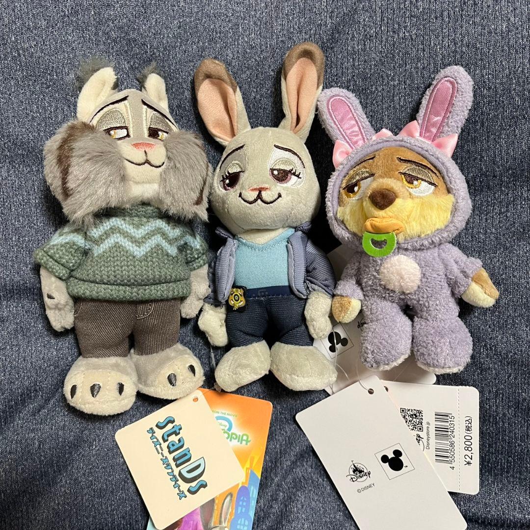 ディズニーストア ぬいぐるみ Disney stanDs ズートピア 3点セット