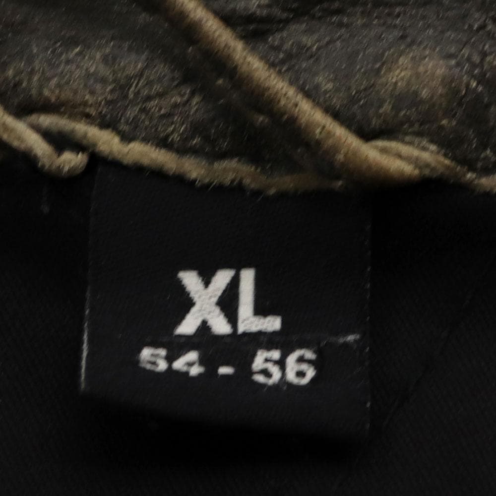 ユーロ古着 polo レーシングライダースジャケット アームロゴ バック刺繍本革