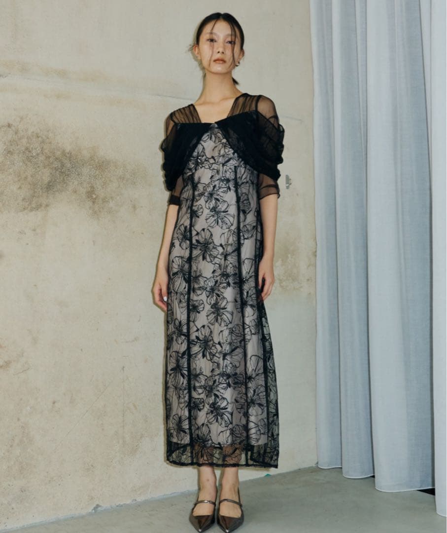 チュールドレープスパンコールドレス（ANDRESD）