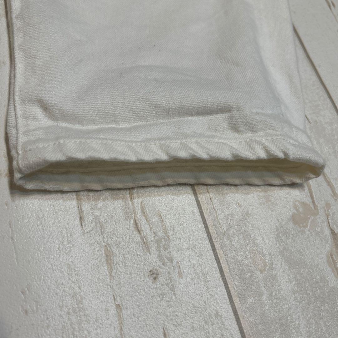 nagonstans☆赤ステッチ☆タック入り☆ハイウエスト☆カーヴィデニムパンツ