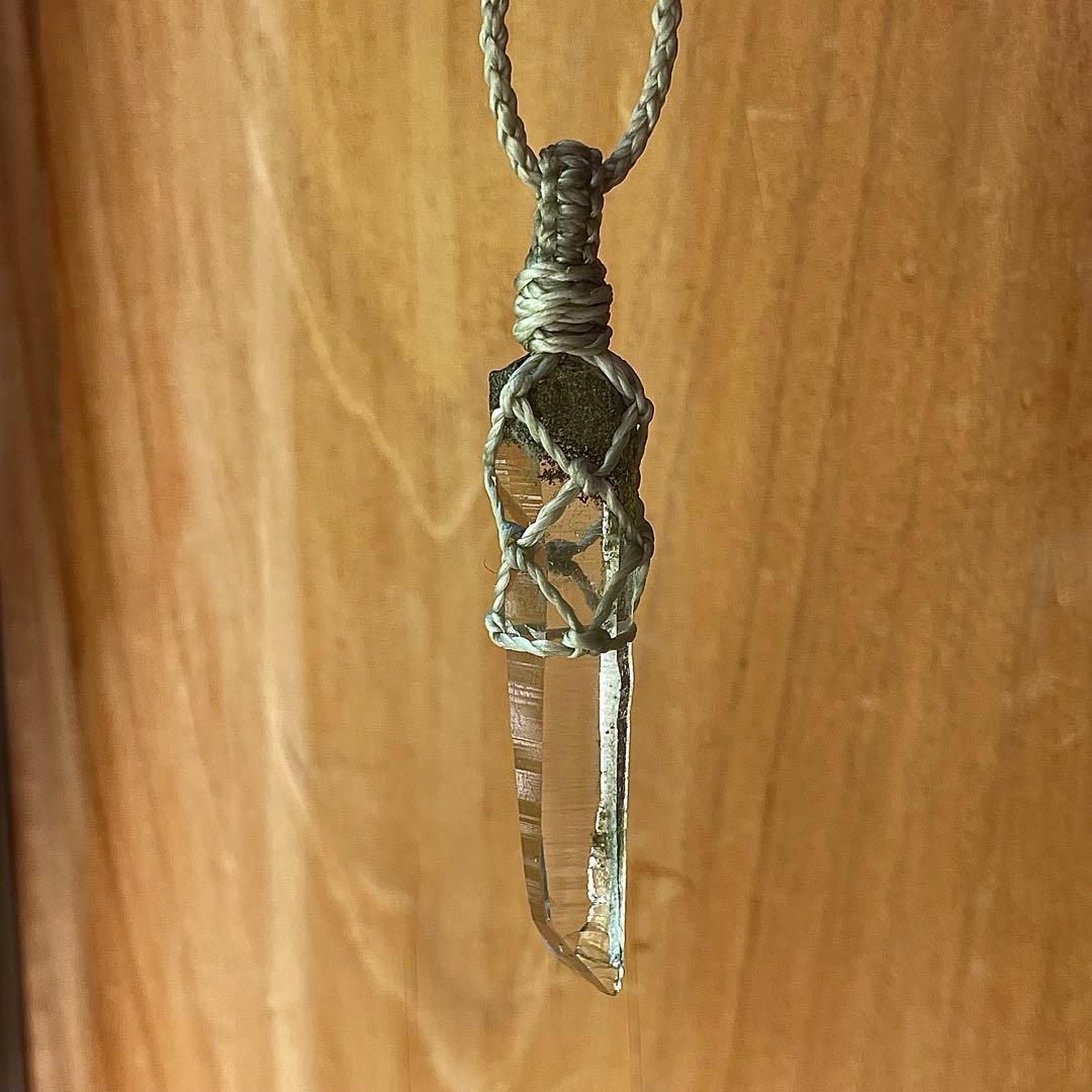 ヒマラヤ水晶 ガネッシュヒマール ＊ マクラメペンダント ネックレス 52