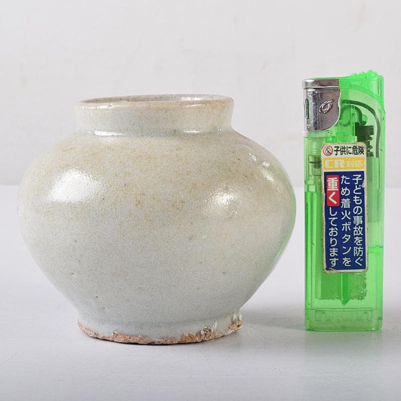 朝鮮美術　李朝　白磁　小壷　M　R7842