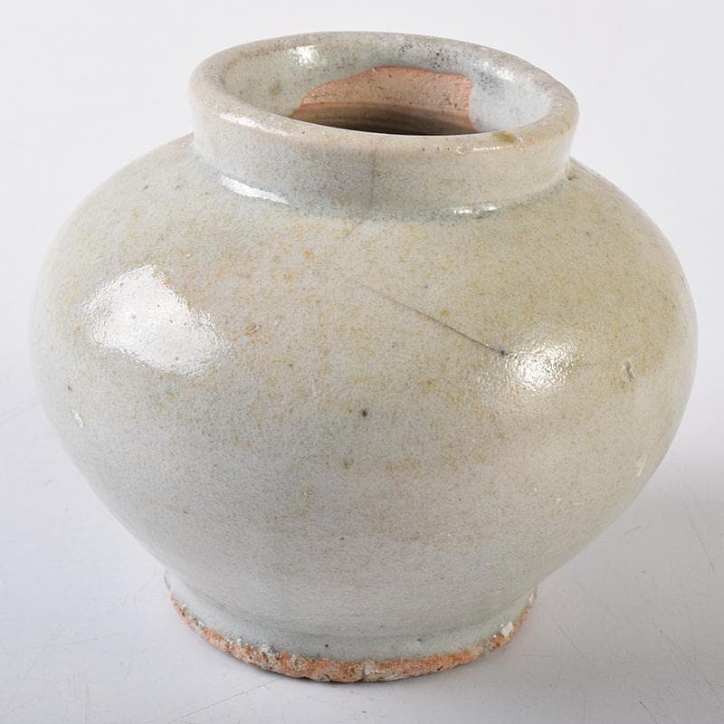 朝鮮美術　李朝　白磁　小壷　M　R7842