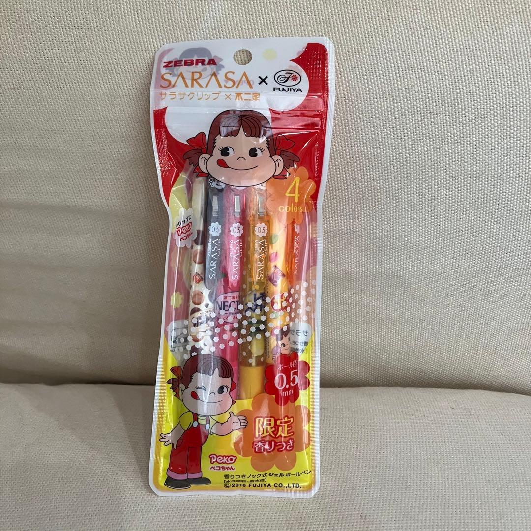 【激レア】ZEBRA SARASA×不二家 ミルキーボールペン ペコちゃん