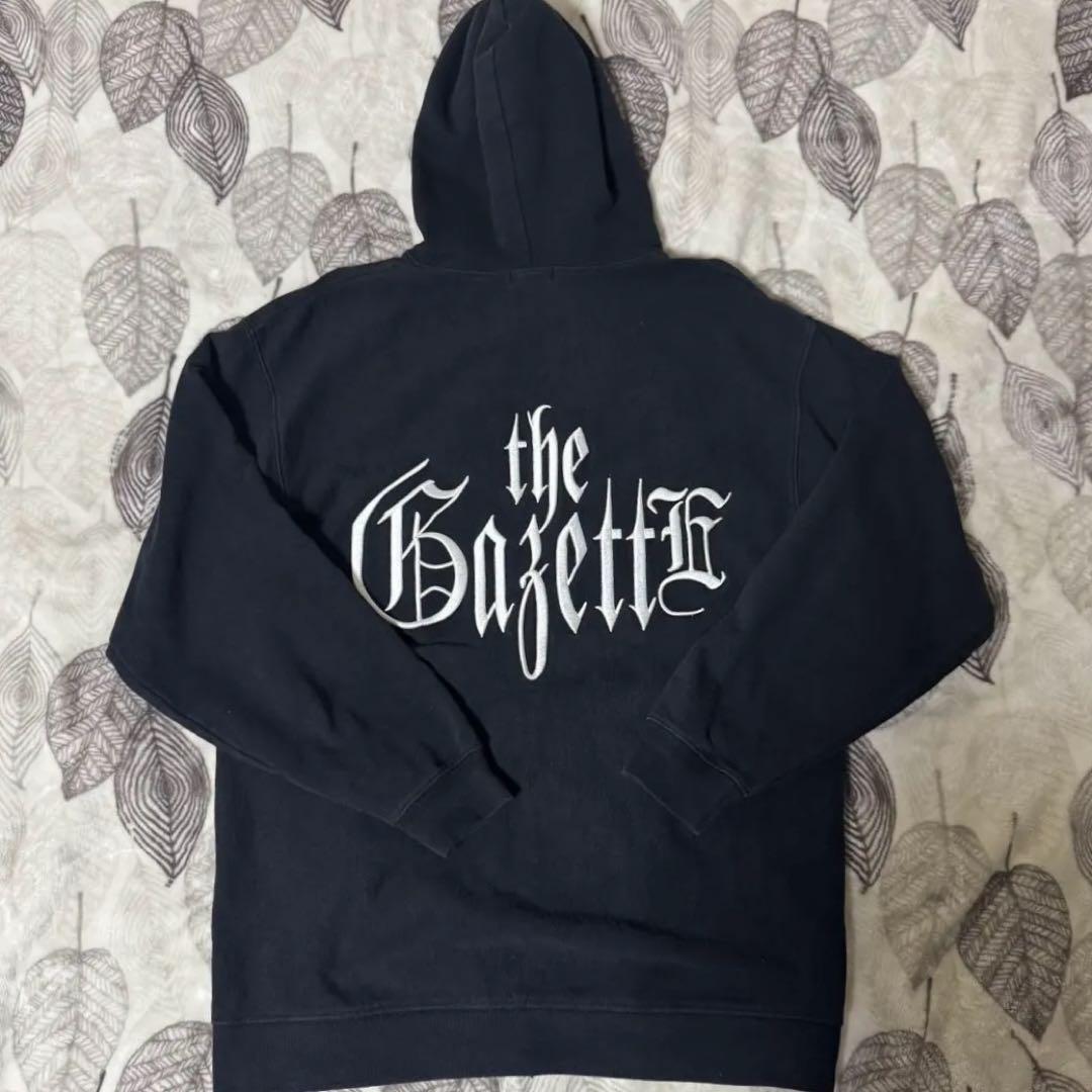 希少 the GazettE LOGO HOODIE BLACK X WHITE
