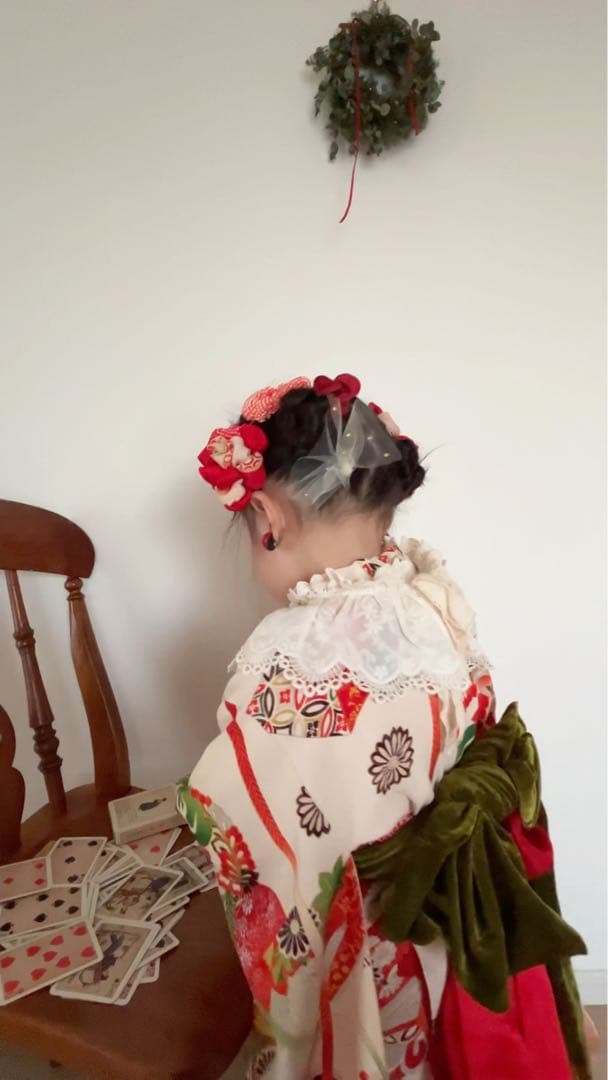 七五三　七五三髪飾り　ヘッドドレス　着物髪飾り　リメイク髪飾り　068