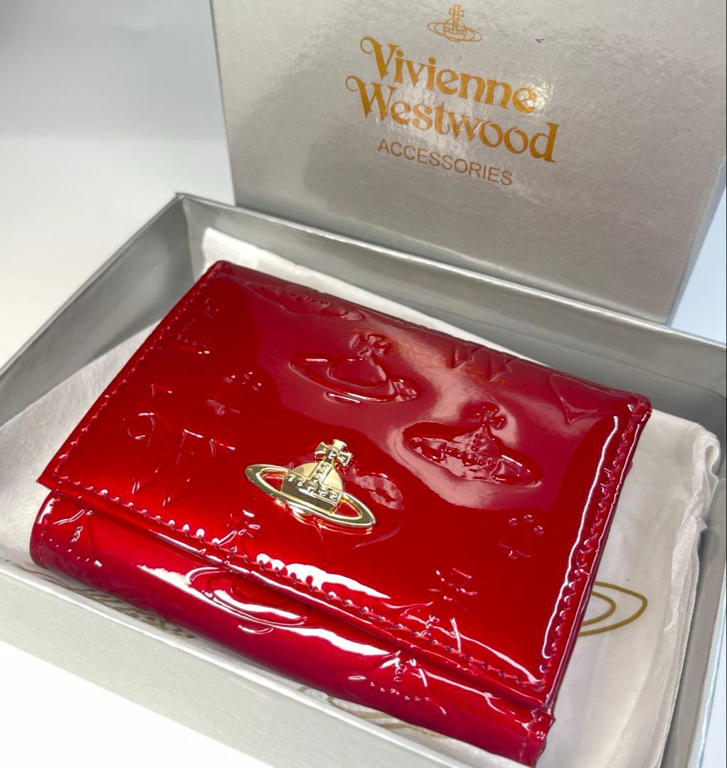 ヴィヴィアンウエストウッド エナメル 折り財布 がま口