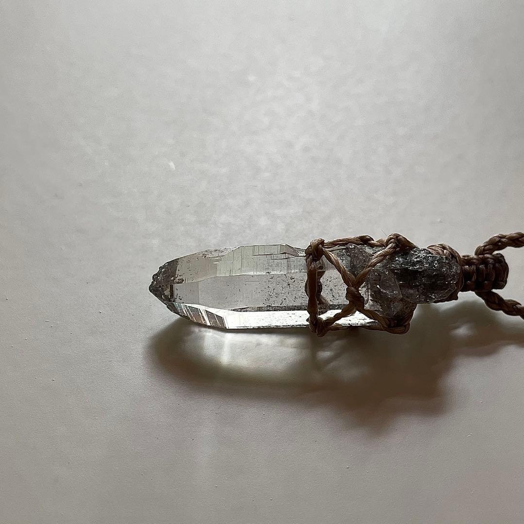 ヒマラヤ水晶 ガネッシュヒマール ＊ マクラメペンダント ネックレス 54