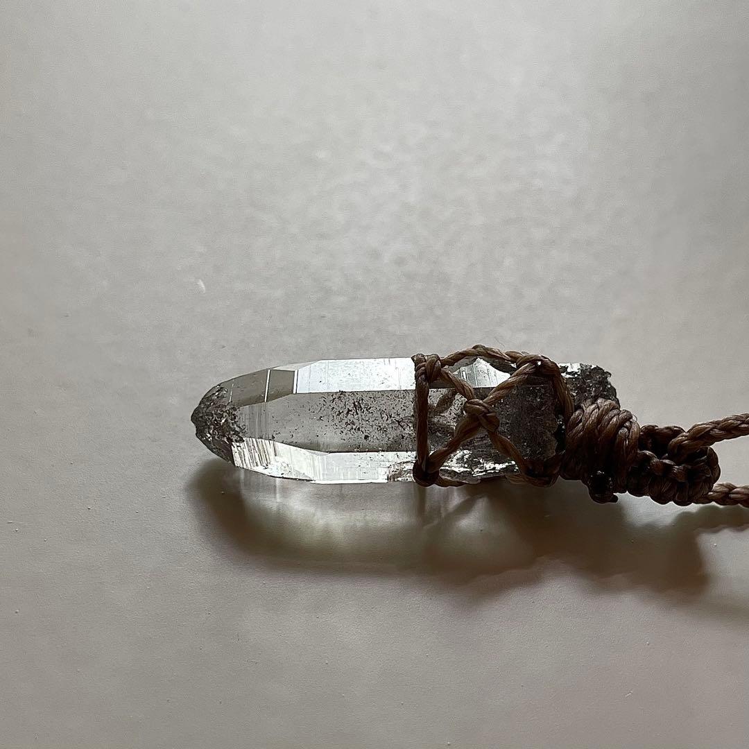 ヒマラヤ水晶 ガネッシュヒマール ＊ マクラメペンダント ネックレス 54