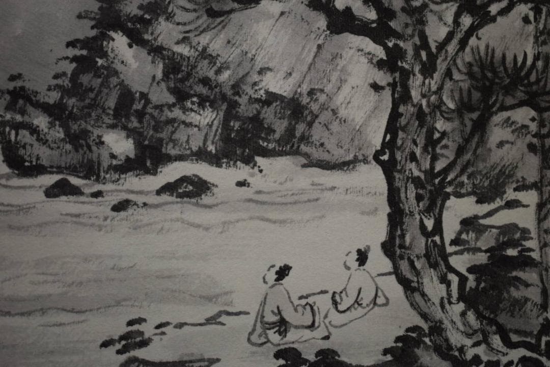 不詳/作者不詳/山水人物図/布袋屋掛軸HF-947