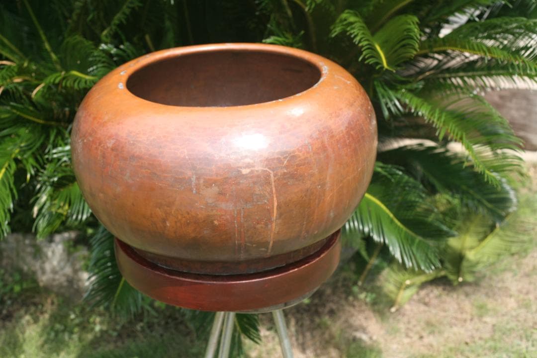 大型銅製火鉢 55cm x 30cm 12KG