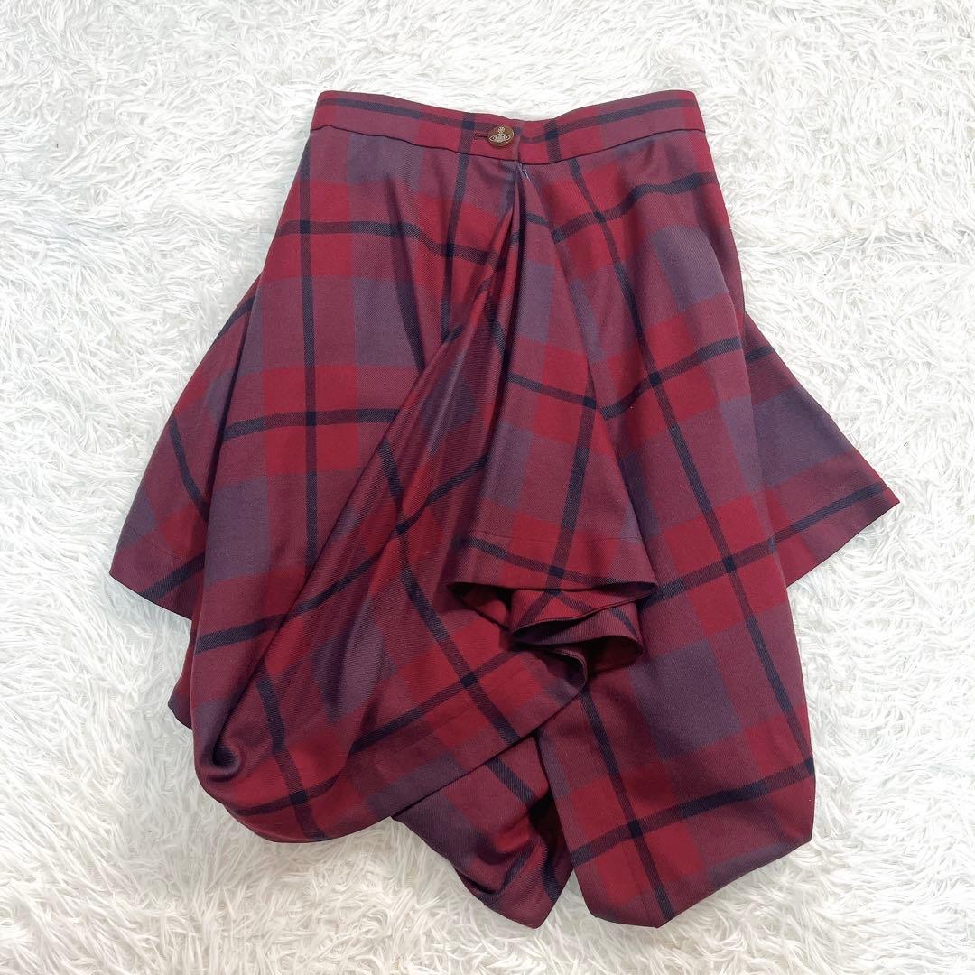 美品✨ヴィヴィアンウエストウッド　レッドレーベル 変形　チェック　スカート