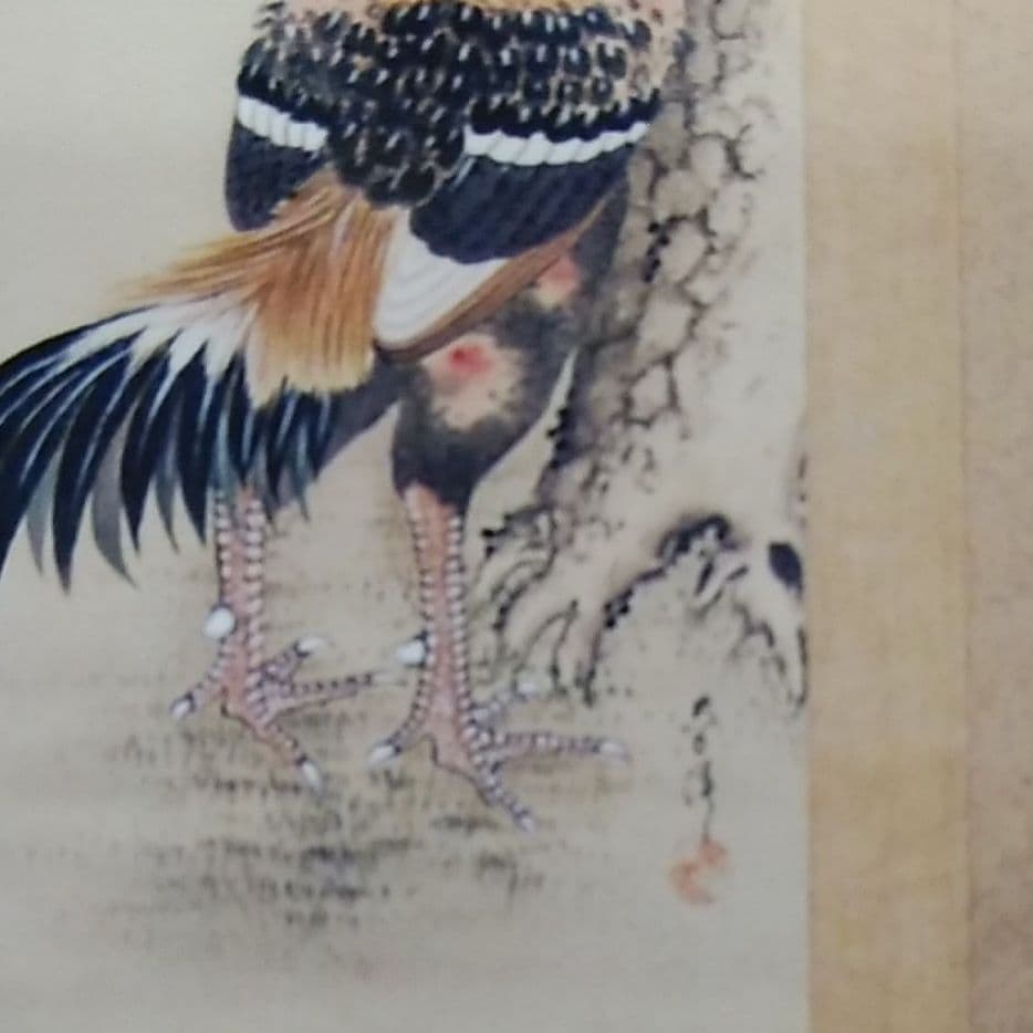 掛け軸 古い！縁起物勝負ドリ 在庫はありません