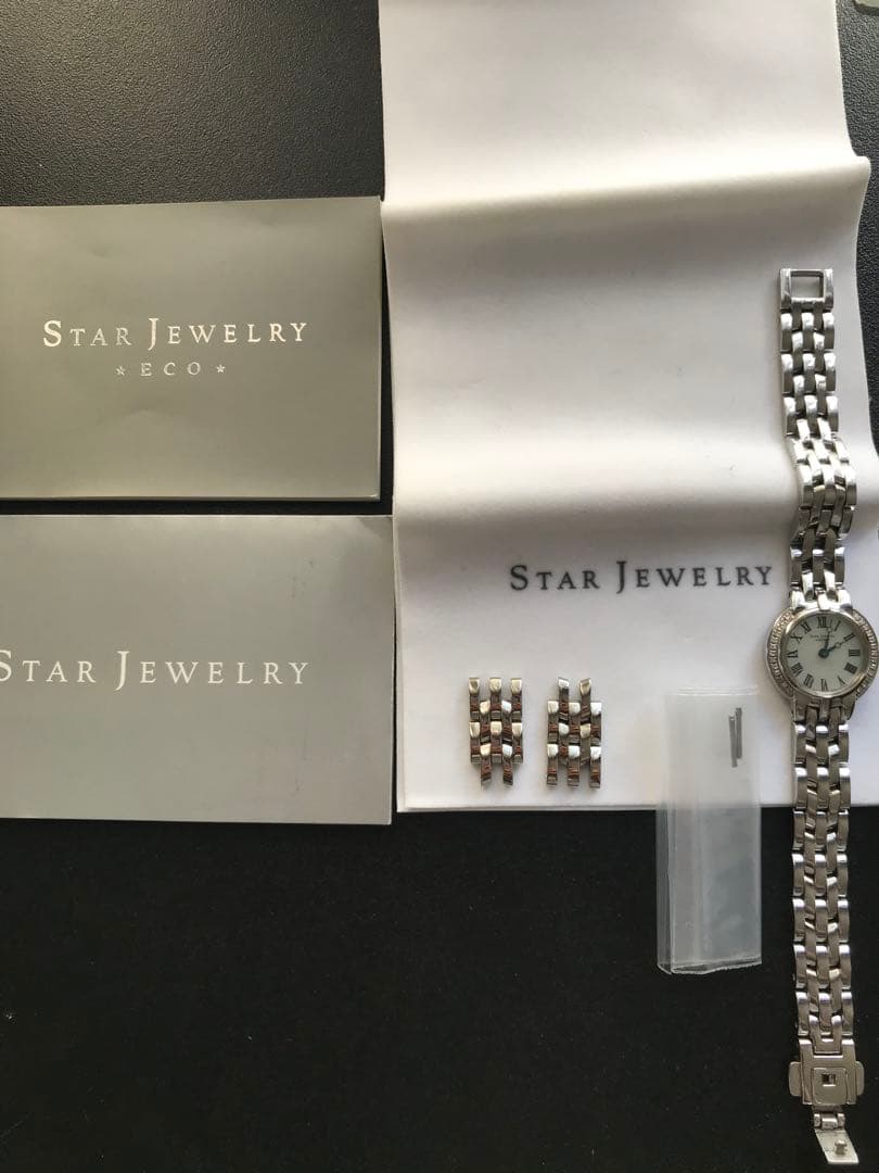 スタージュエリーのソーラー時計　ダイヤ0.13ct