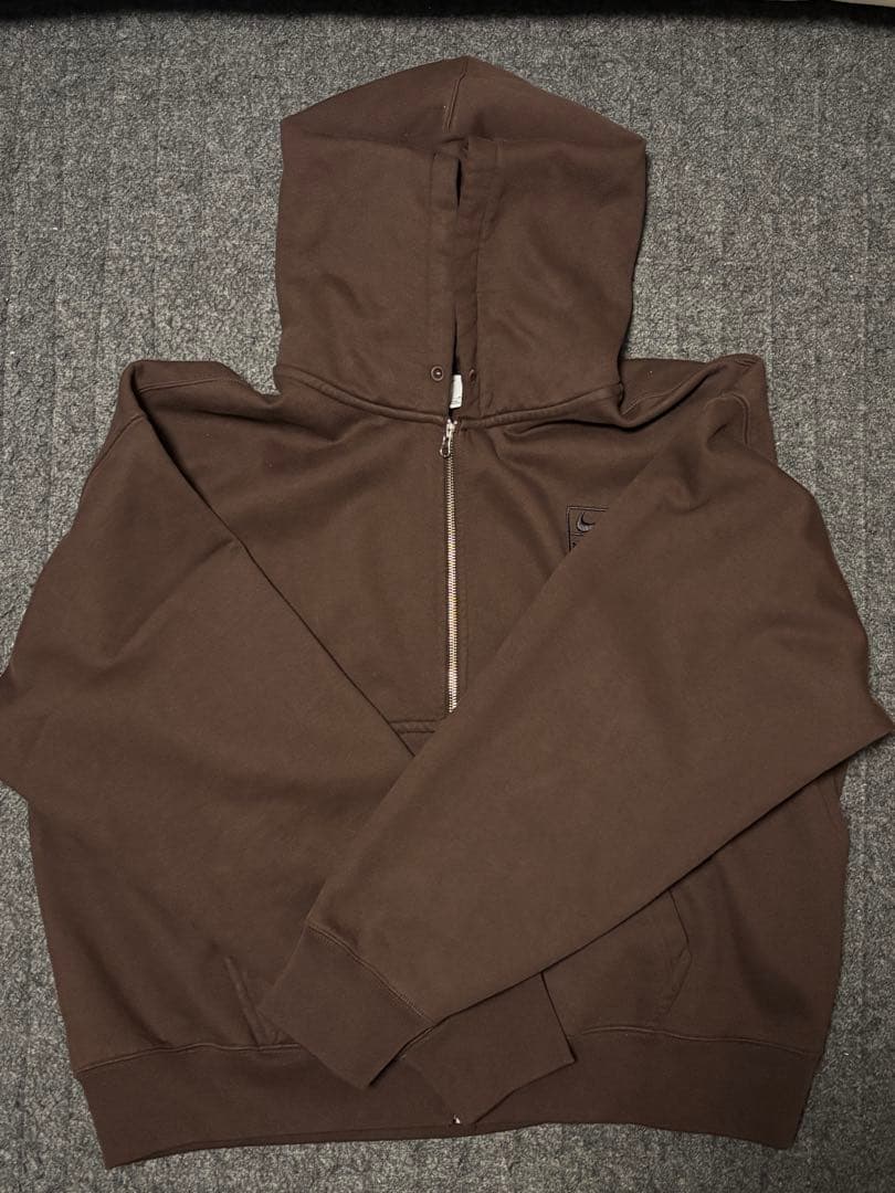 トップス Stussy Nike Fleece Zip Hoodie Brown L