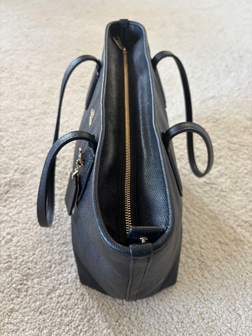 COACH コーチレザートートバッグ 4454 ブラック