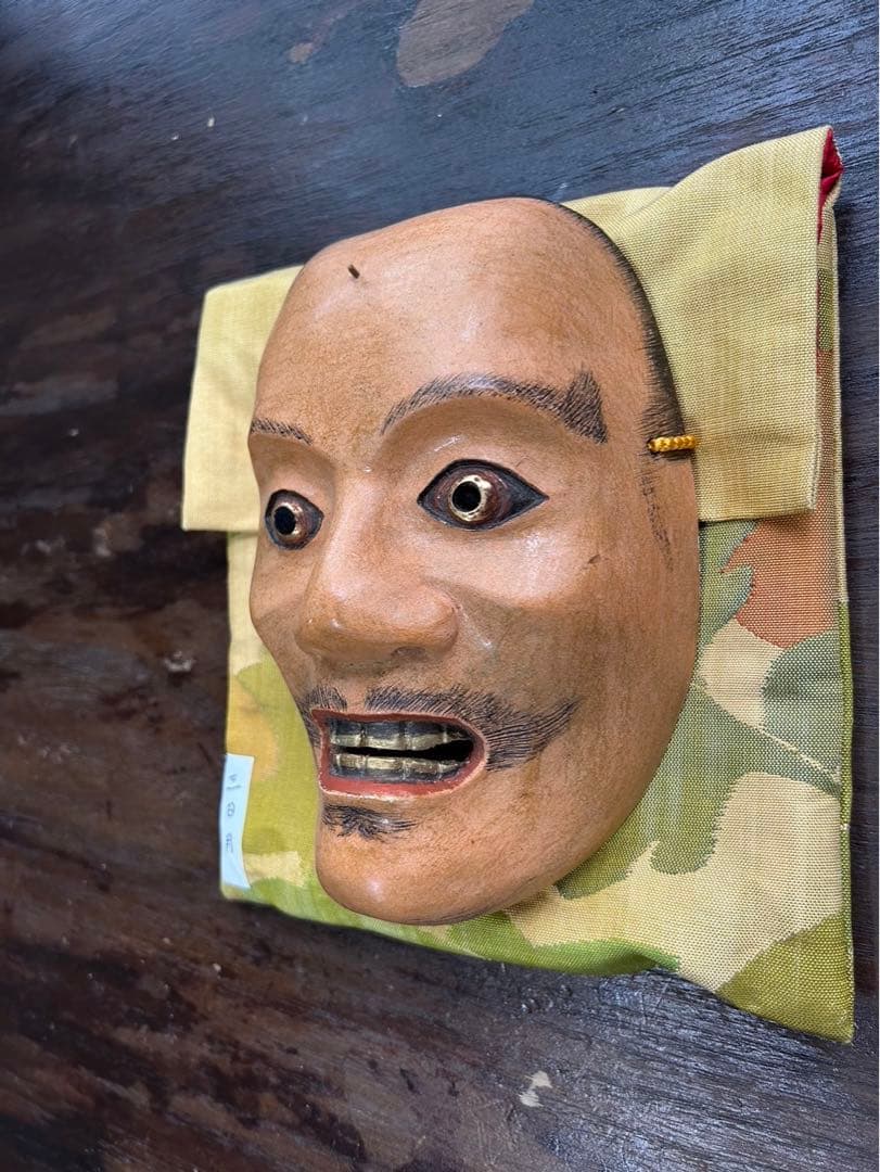 能面　木彫り　1点限り　面袋付き