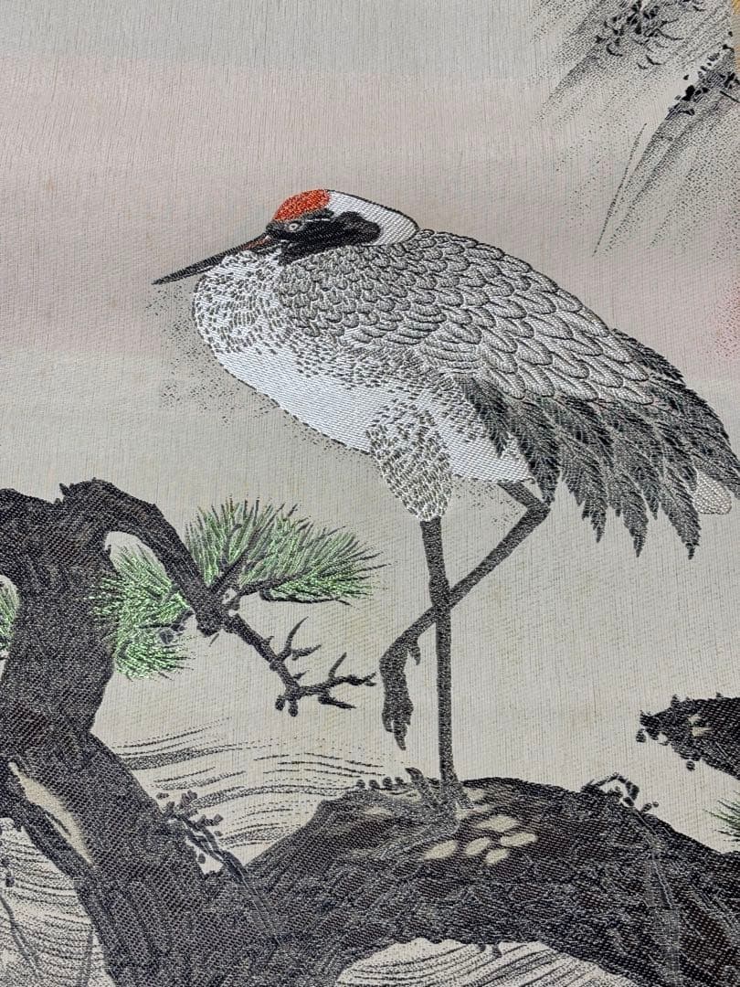 鶴の絵柄 掛け軸 JAPAN VINTAGE HANGING SCROLL