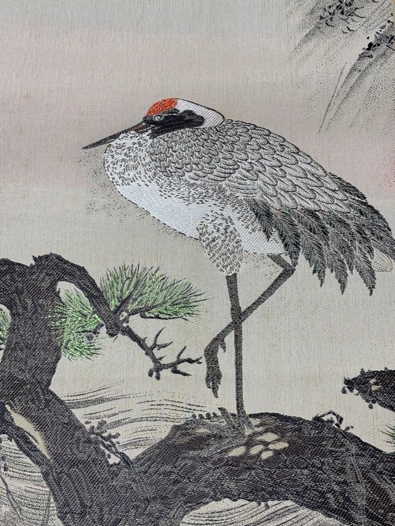 鶴の絵柄 掛け軸 JAPAN VINTAGE HANGING SCROLL