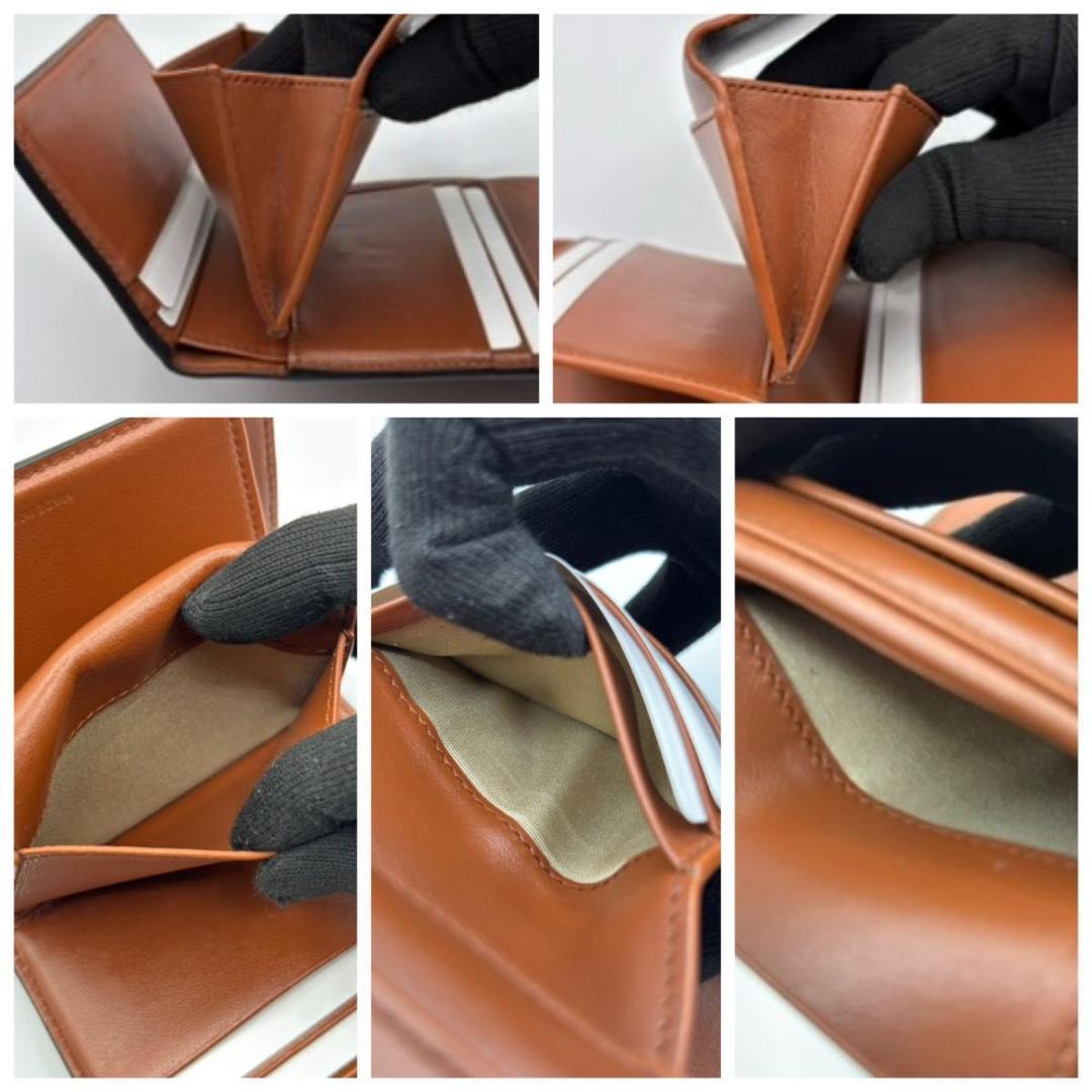 美品 セリーヌ 財布 トリオンフ スモールフラップウォレット ブラウン