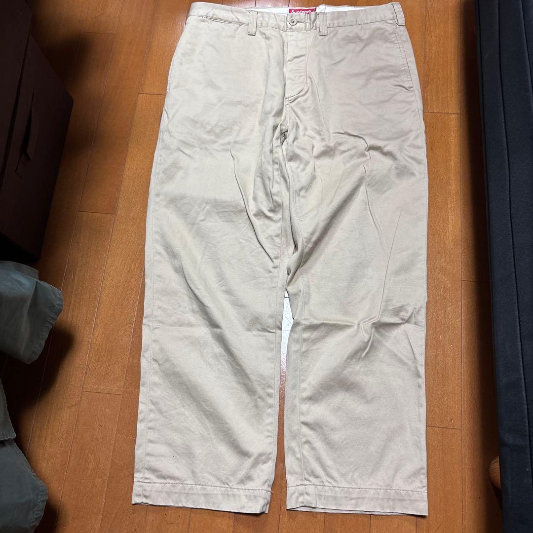 Supreme チノパン ベージュ