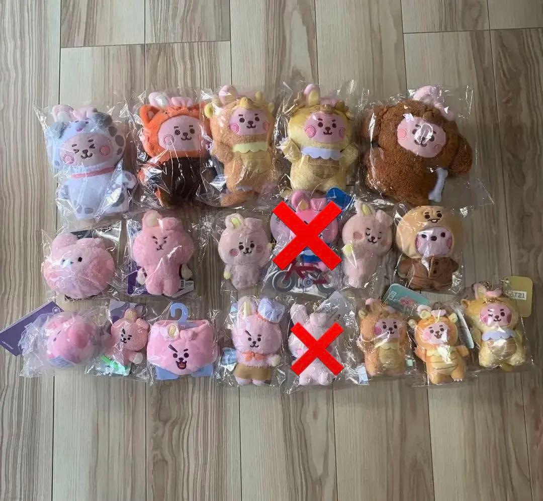 新品未開封　BT21 COOKY 公式ぬいぐるみ等まとめ売り　18個セット　レア