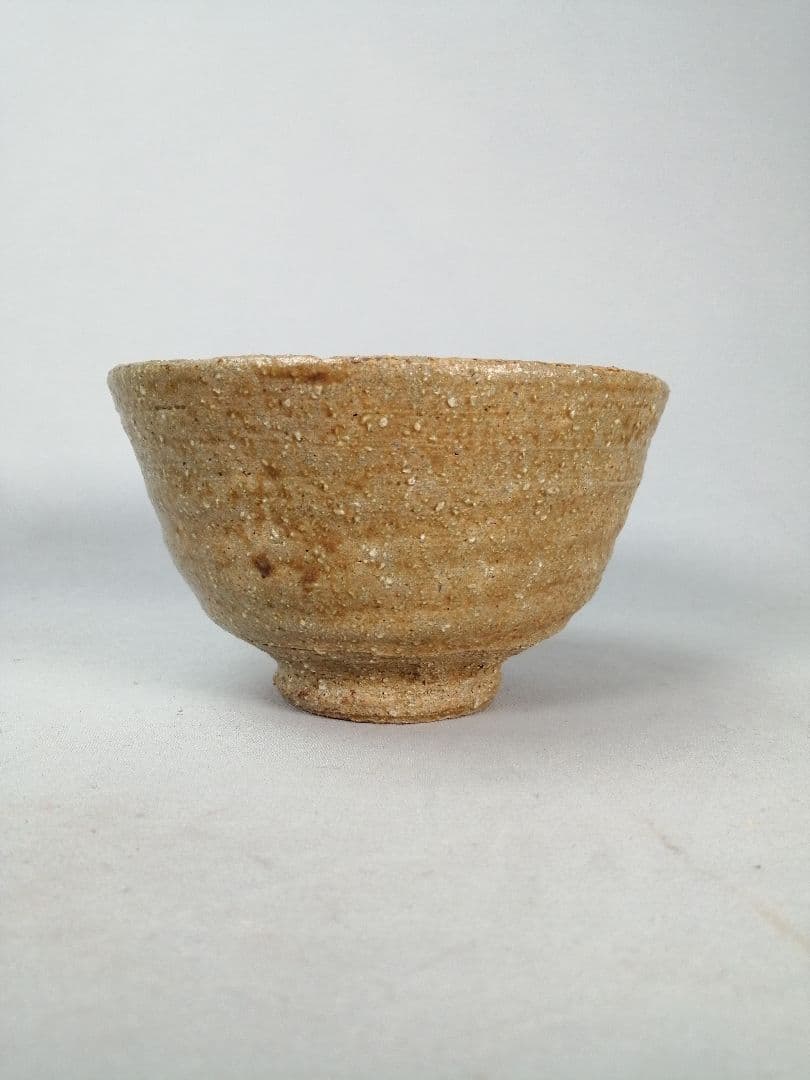 【茶道具】平安周平造　模黃伊羅保茶碗　茶碗A673