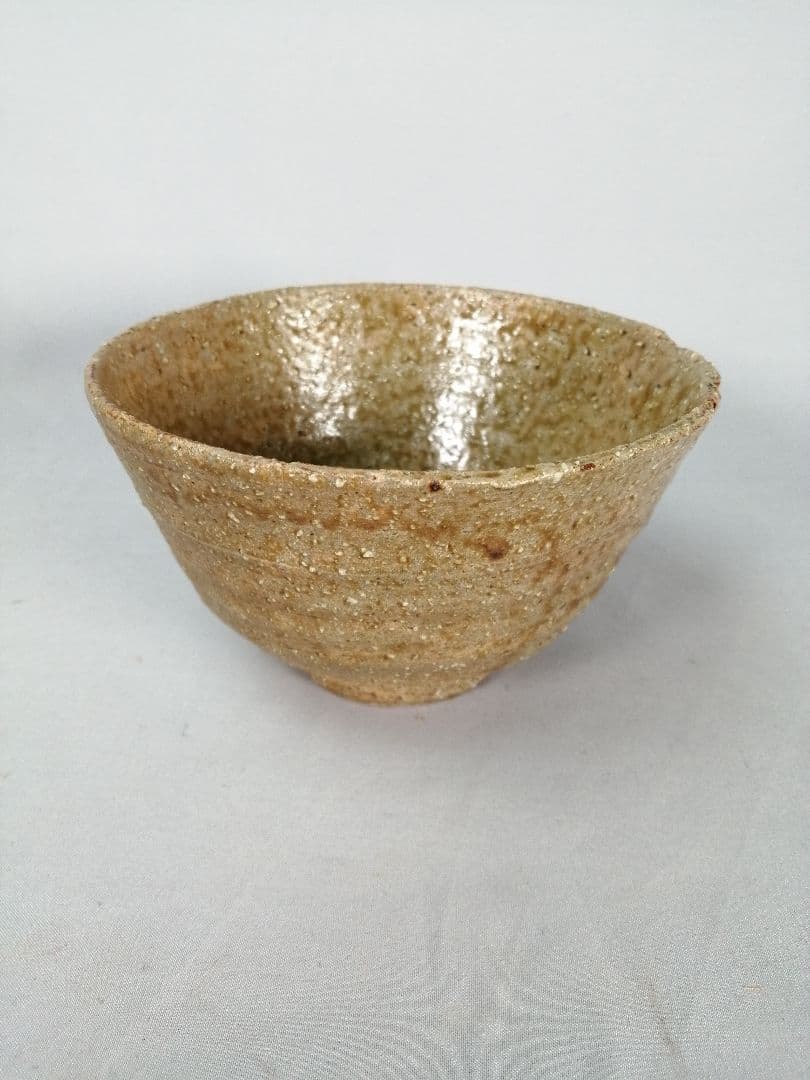 【茶道具】平安周平造　模黃伊羅保茶碗　茶碗A673