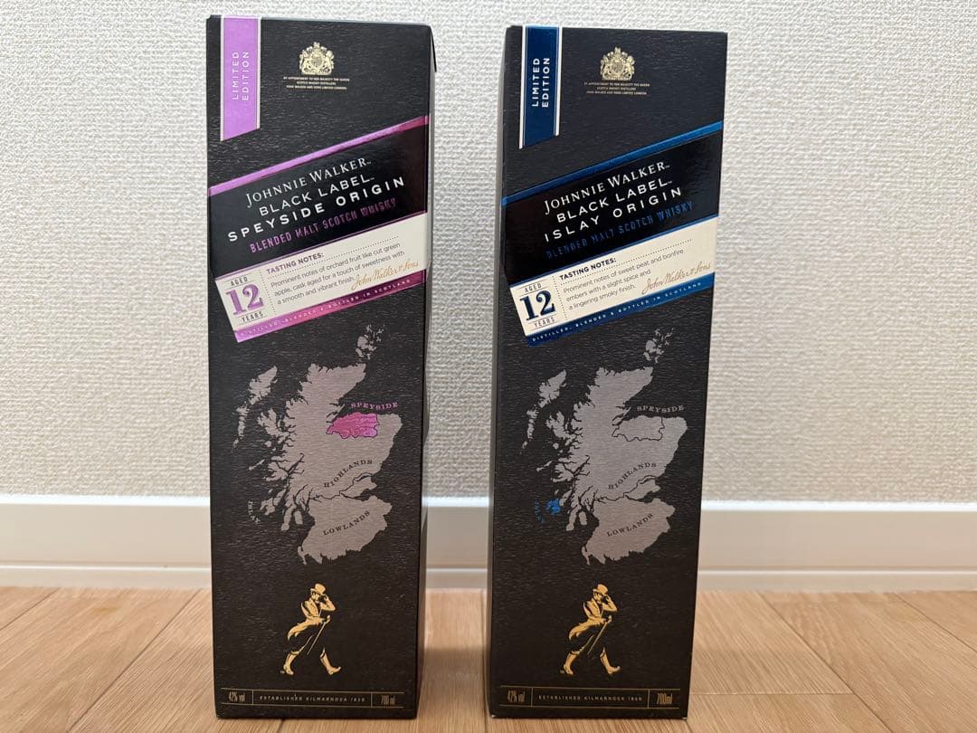 ジョニーウォーカー　スペイサイドオリジン＆アイラオリジン　２本セット