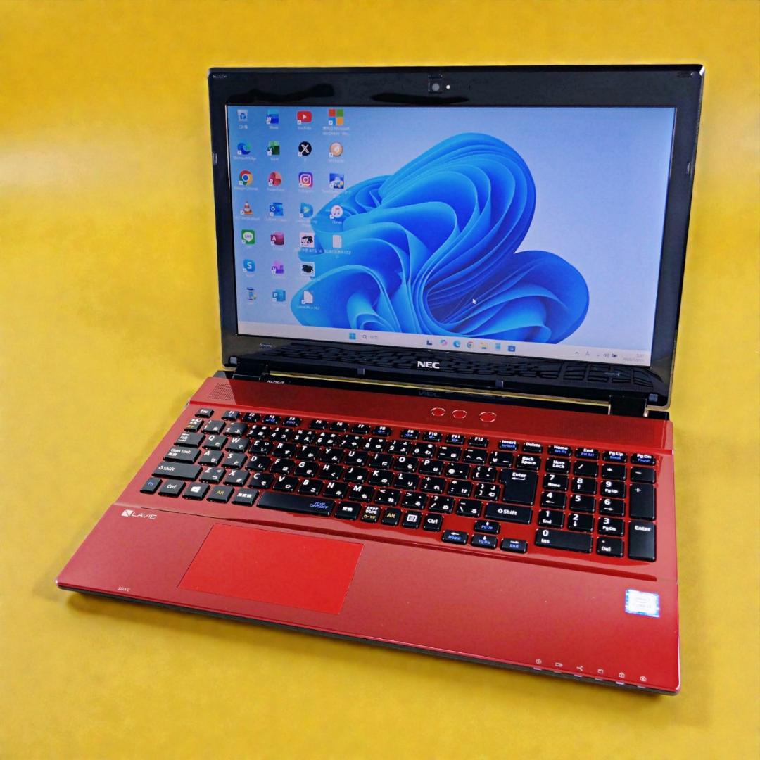 高速SSD512GB☆ブルーレイ☆Win11 NECノートパソコン カメラ付き