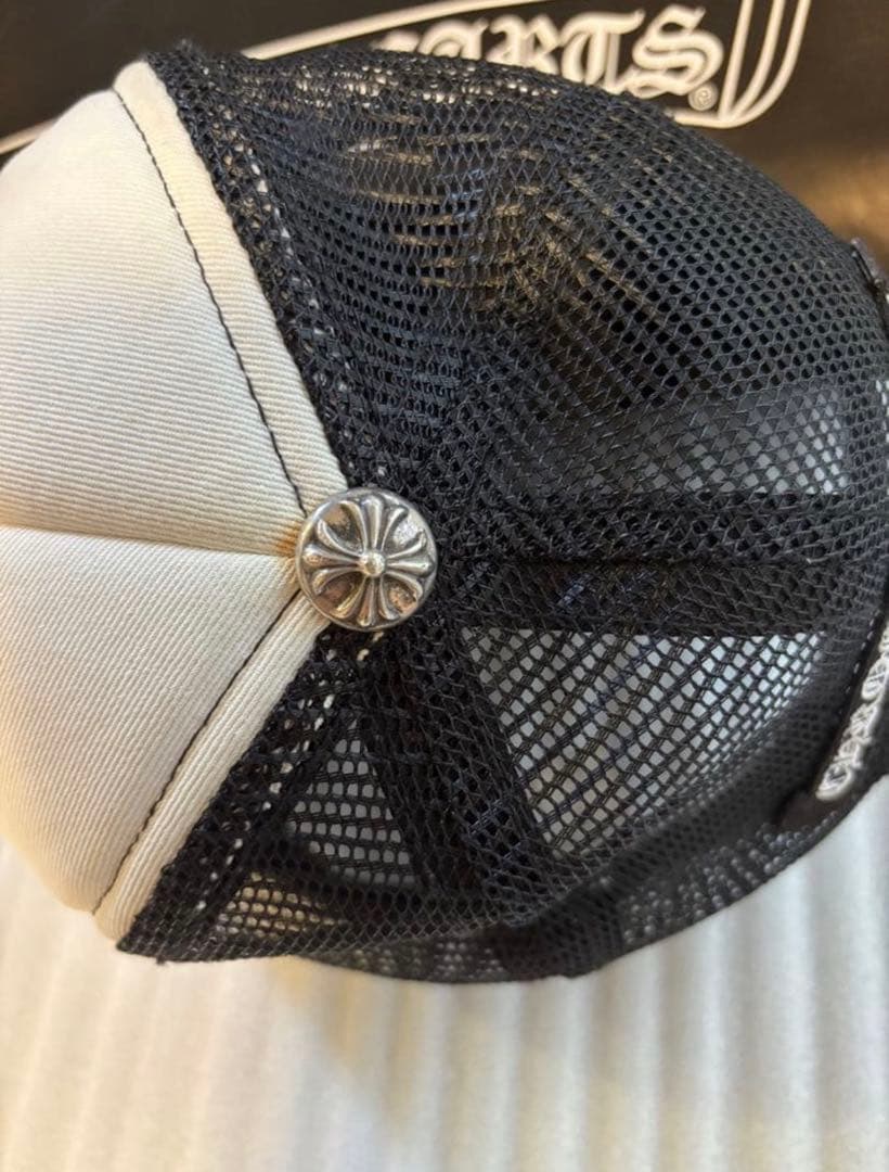 正規品希少CHROME HEARTS メッシュキャップ ホワイト/ブラック