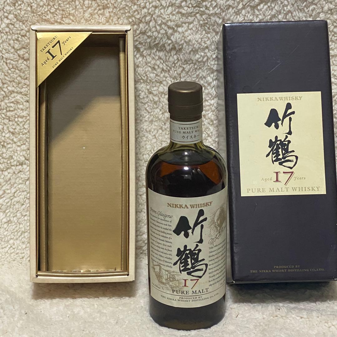 【新品未開封】ニッカ　竹鶴 17年 ピュアモルトウイスキー　旧ラベル箱入り