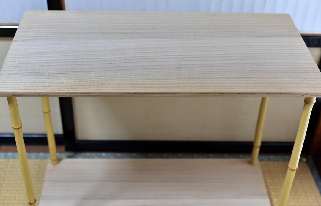 竹台子、組立式【極上品】飾り棚お茶道具／共箱