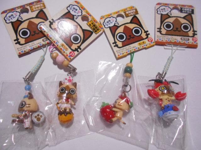 モンハン アイルー 根付 ストラップ 40点セット